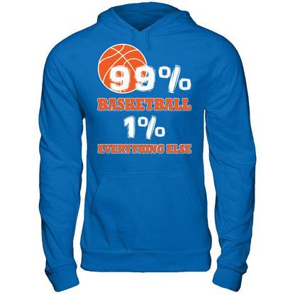 Basketball Lover T-shirt 99% Basketball 1% Everything Else Gildan - Pullover Hoodie Royal