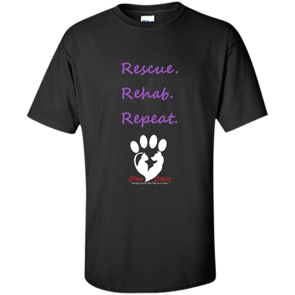 Rescue Rehab Repeat T-shirt Black