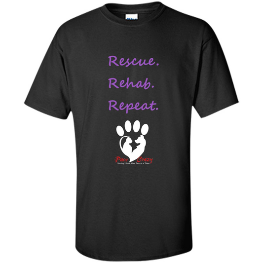 Rescue Rehab Repeat T-shirt Black