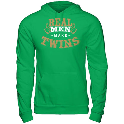 Real Men Make Twins T-shirt Gildan - Pullover Hoodie Irish Green