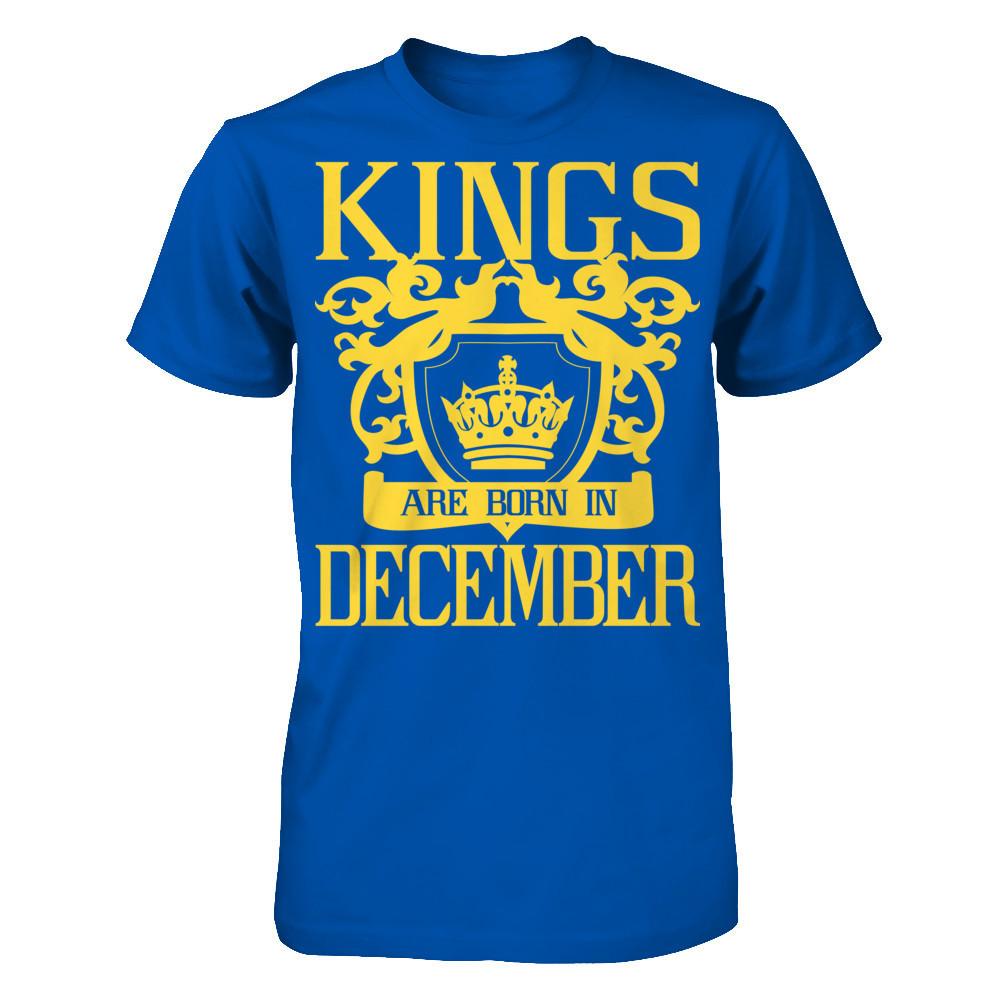 Kings Are Born In December T-shirt Next Level - Unisex Fitted Tee Royal