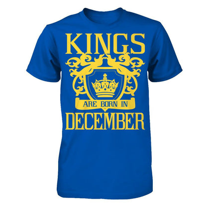 Kings Are Born In December T-shirt Next Level - Unisex Fitted Tee Royal