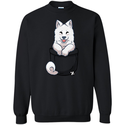 Pocket Samoyed T-shirt Cute Samoyed tshirt Black