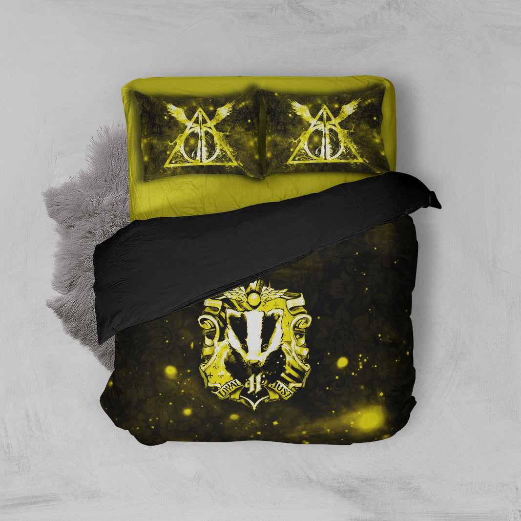 The Hufflepuff Badger Harry Potter Version Galaxy Bed Set