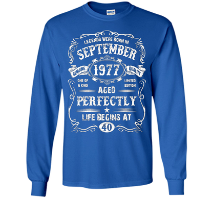 September 1977 40th Birthday T-shirt Royal
