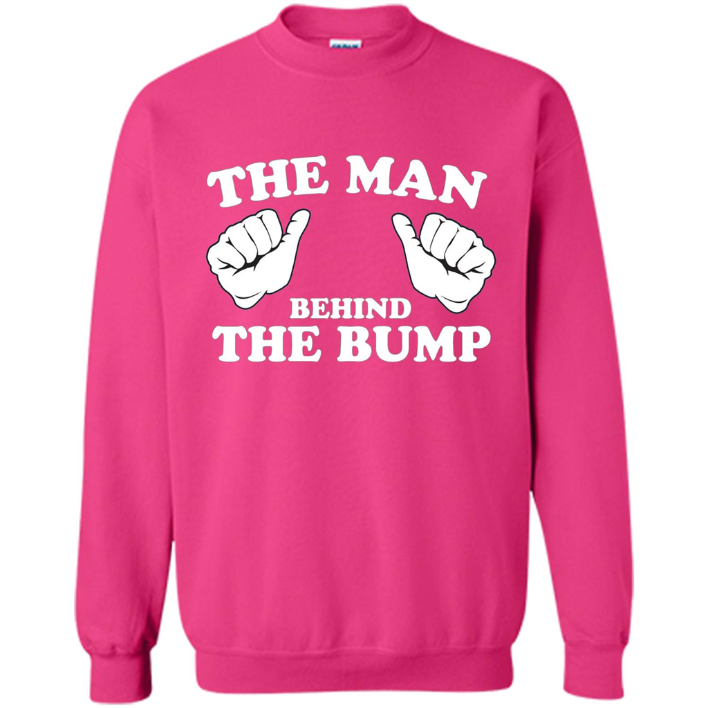 Funny New Dad T-shirt The Man Behind the Bump T-shirt