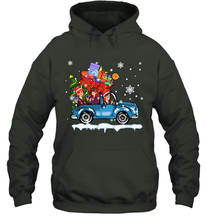 Harry Potter On The Car Merry Christmas Hoodie Hoodie Forest