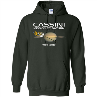 Cassini Mission to Saturn Space T-Shirt Forest Green