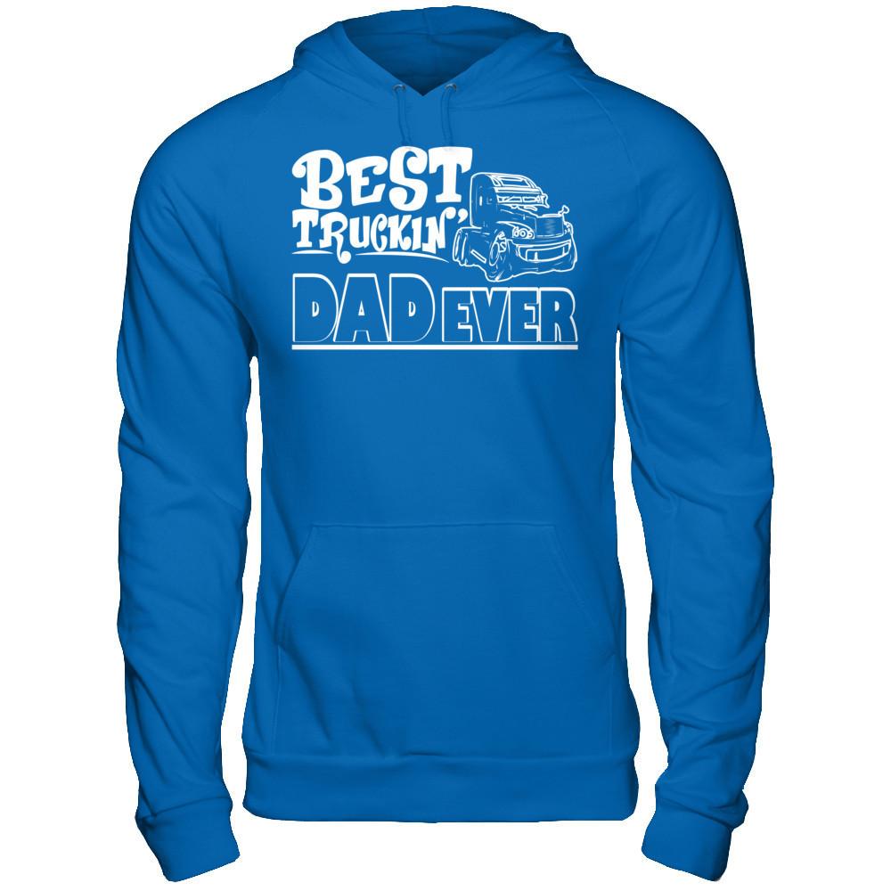 Best Truckin Dad Ever T-shirt Gildan - Pullover Hoodie Royal