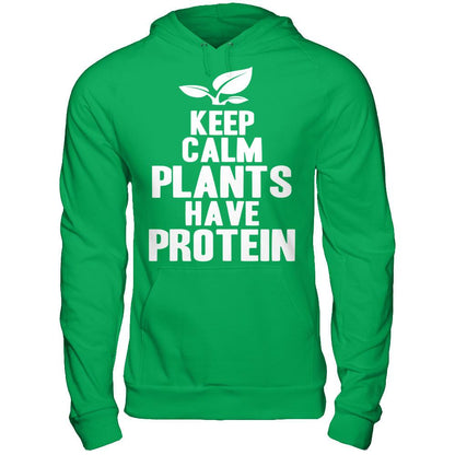 Keep Calm Plants Have Protein Gildan - Pullover Hoodie Irish Green