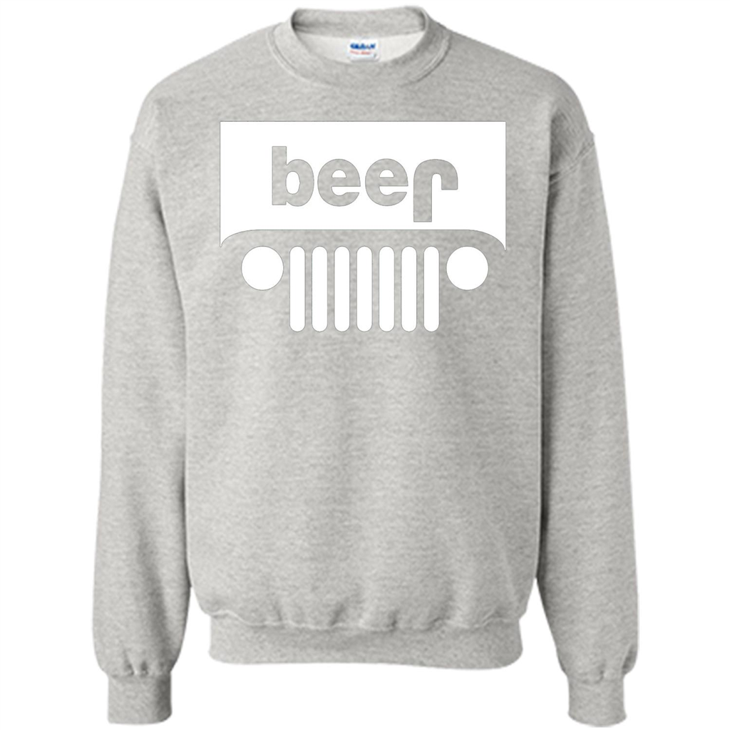 Funny Drinking T-shirt Adult Beer Jeep Ash