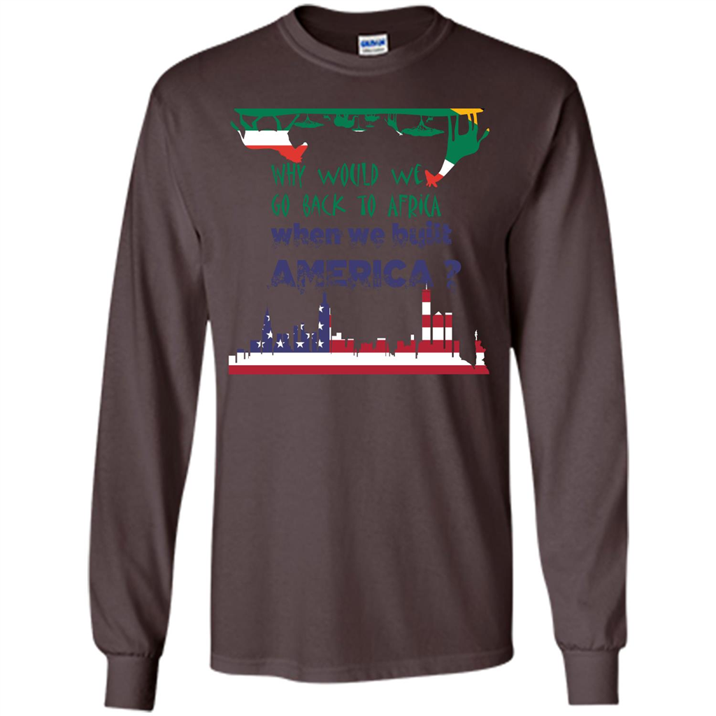 Africa - America T-shirt Build America Dark Chocolate