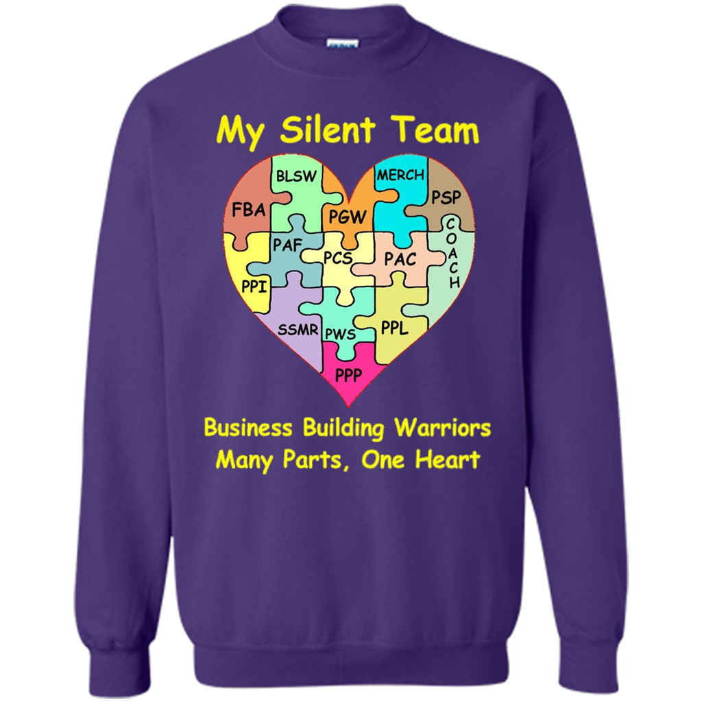 Business Building Warriors T-shirt My Silent Team Many Parts, One Heart Purple