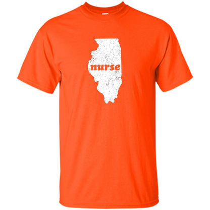Nursing T-shirt Nurse Graduation Illinois T-shirt Orange