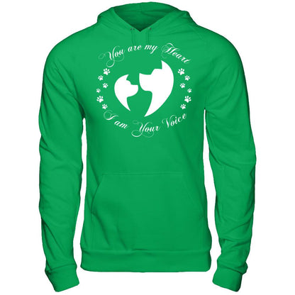 My Dogs - You Are My Heart I Am Your Voice Gildan - Pullover Hoodie Irish Green
