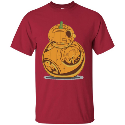 BB-8 Pumpkin Carving Halloween T-Shirt Cardinal