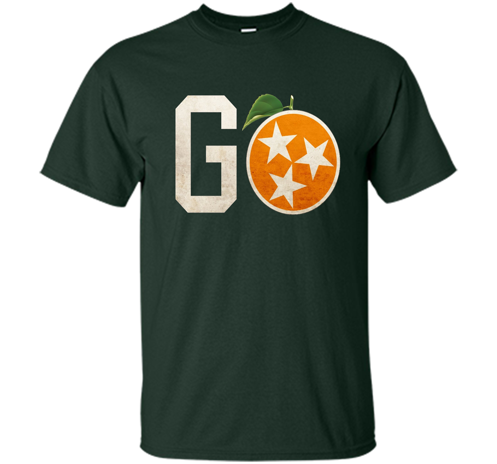 Tennessee Vintage Distressed Orange and White Flag Shirt t-shirt Forest Green