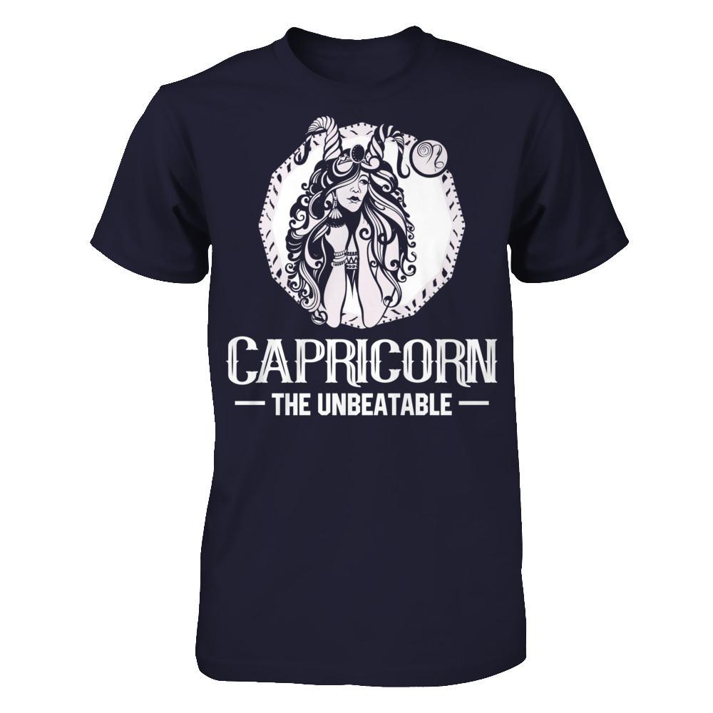 Capricorn The Unbeatable T-shirt Next Level - Unisex Fitted Tee Midnight Navy
