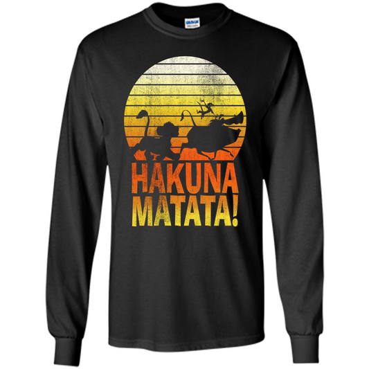 Cartoon T-shirt The Lion King Hakuna Matata Black