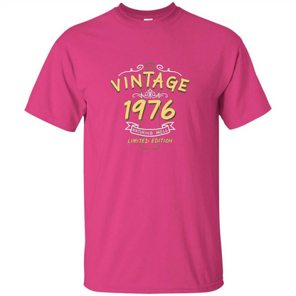 Birthday Gift T-shirt Vintage 1976 Limited Edition T-shirt Heliconia
