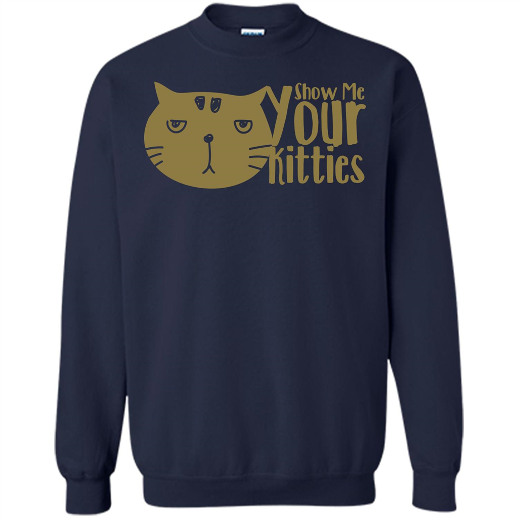 Cat Lover T-shirt Show Me Your Kitties Navy