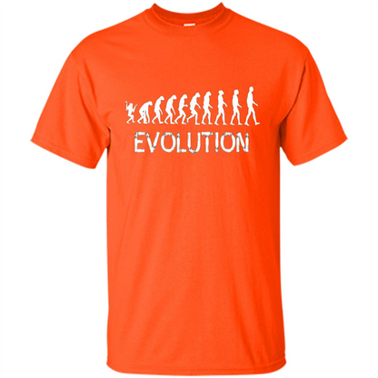 Evolution Biology Monkey To Human T-Shirt Orange