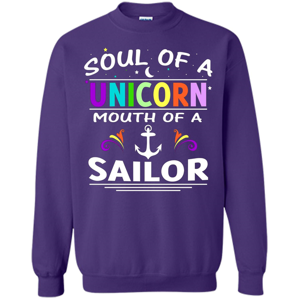 Unicorn Sailor T-shirt Soul Of A Unicorn Mouth Of A Sailor T-shirt Orange