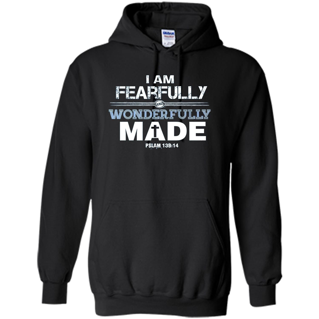 Christian T-shirt I Am Fearfully And Wonderfully Made Black