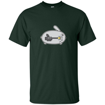 Bunny vs Dinosaur T-shirt Forest Green