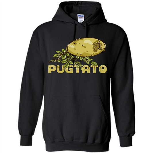 Pug Love Pug And Potato T-shirt Black
