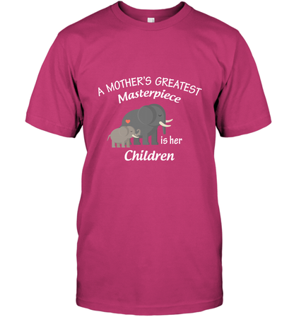 A Mothers Greatest Masterpiece Is Her Children Elephants Family Shirt T-Shirt Heliconia