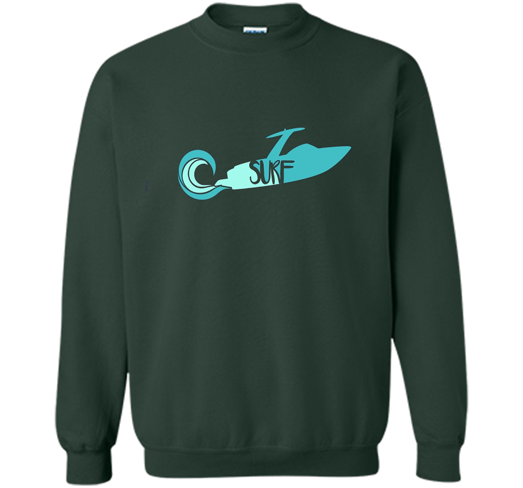 Wakesurf Boat With Retro Wave T-shirt