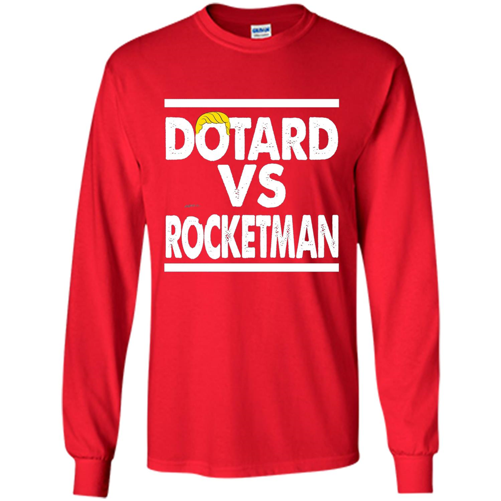 Funny American President T-shirt Dotard Vs Rocketman T-shirt Red