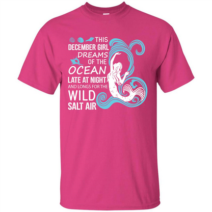 This December Girl Dreams Of The Ocean Late At Night T-shirt Heliconia
