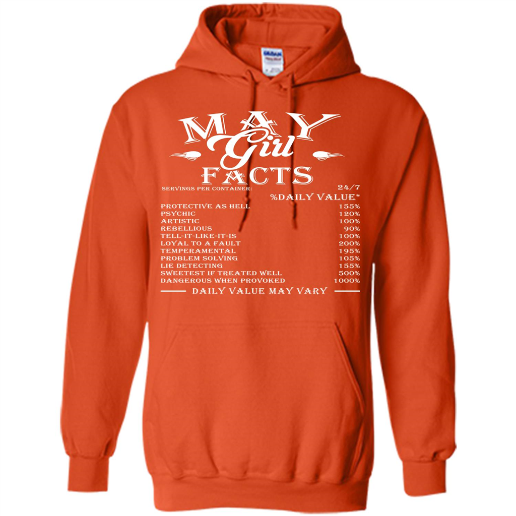 May Girl Facts T-shirt Orange