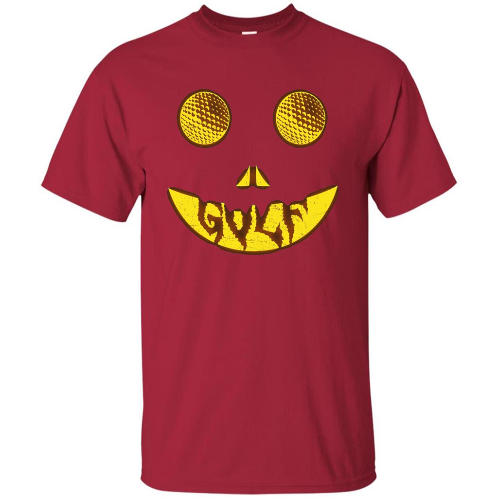 Halloween Costume Golf Scary Face Halloween T-Shirt Cardinal