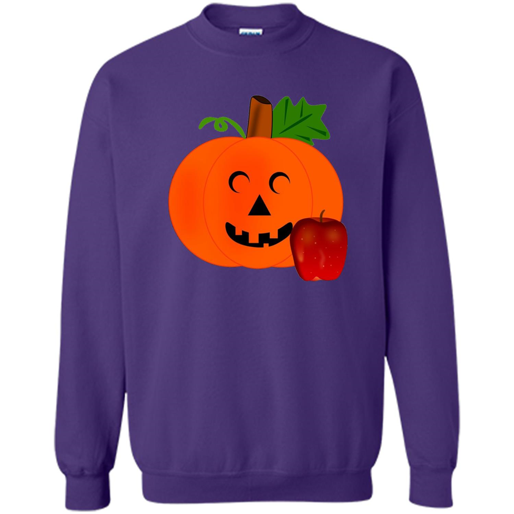 Cute Teacher Pumpkin Apple Halloween Costume T-shirt Orange