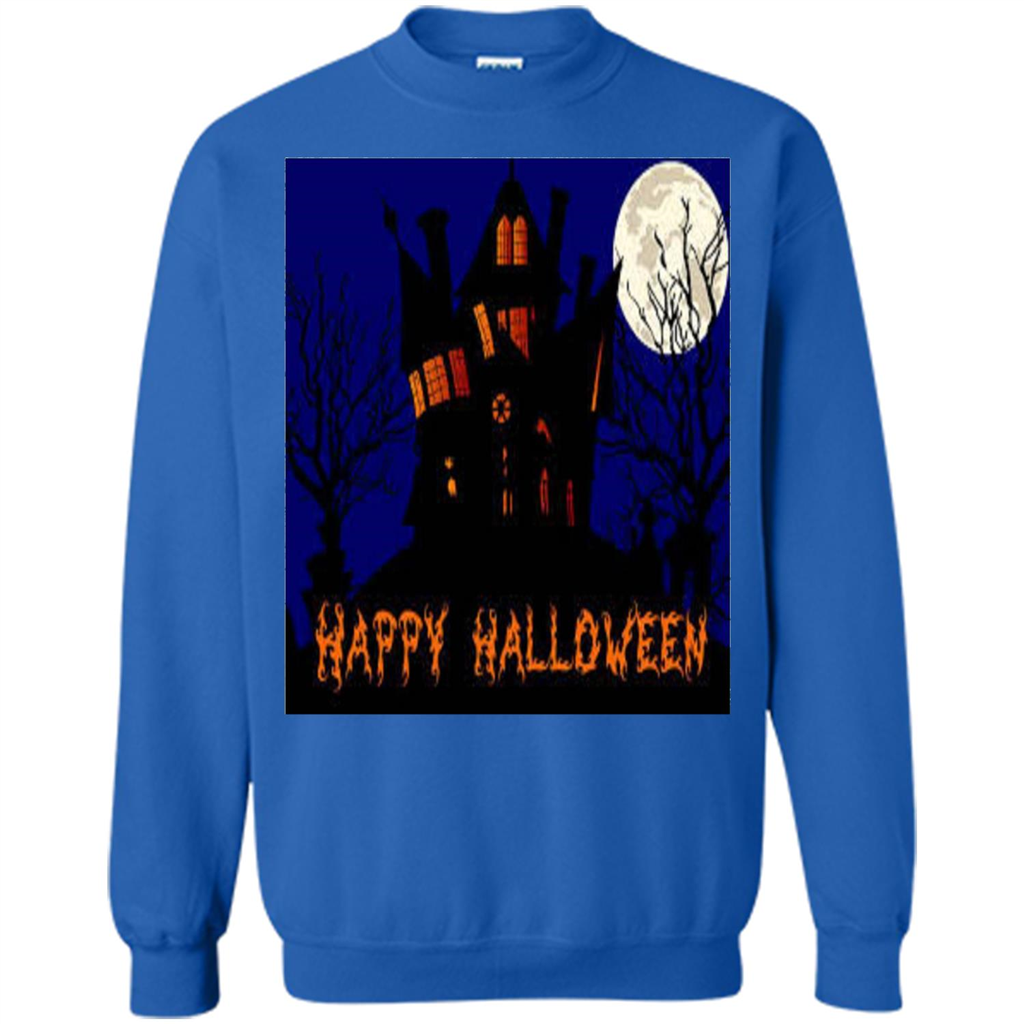 Happy Halloween T-shirt Haunted House Royal