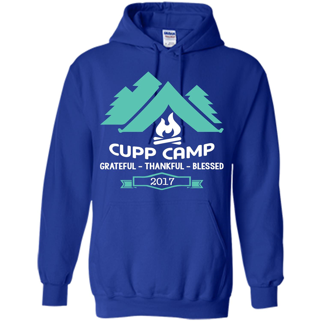 Camping T-shirt Cupp Camp Grateful - Thankful - Blessed 2017 Royal