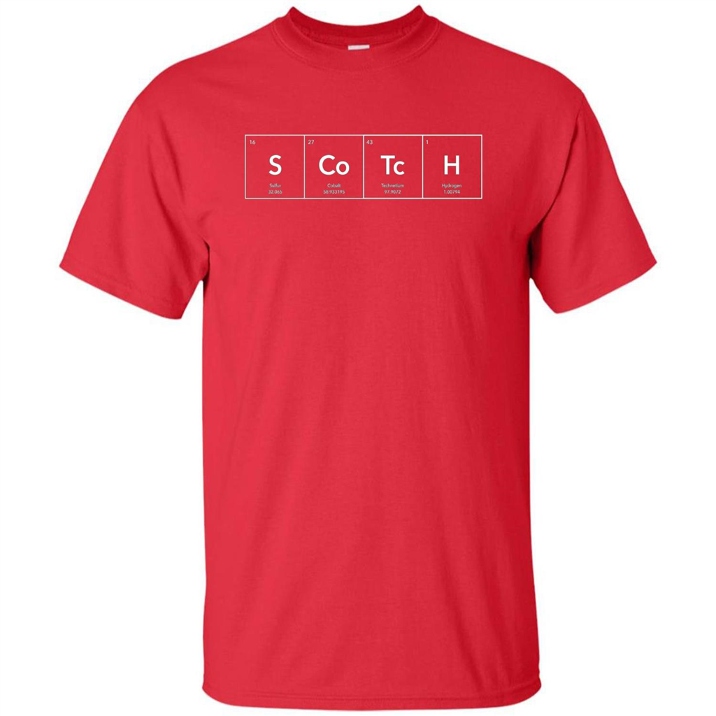 Scotch Periodic Table of Elements Funny T-shirt Red