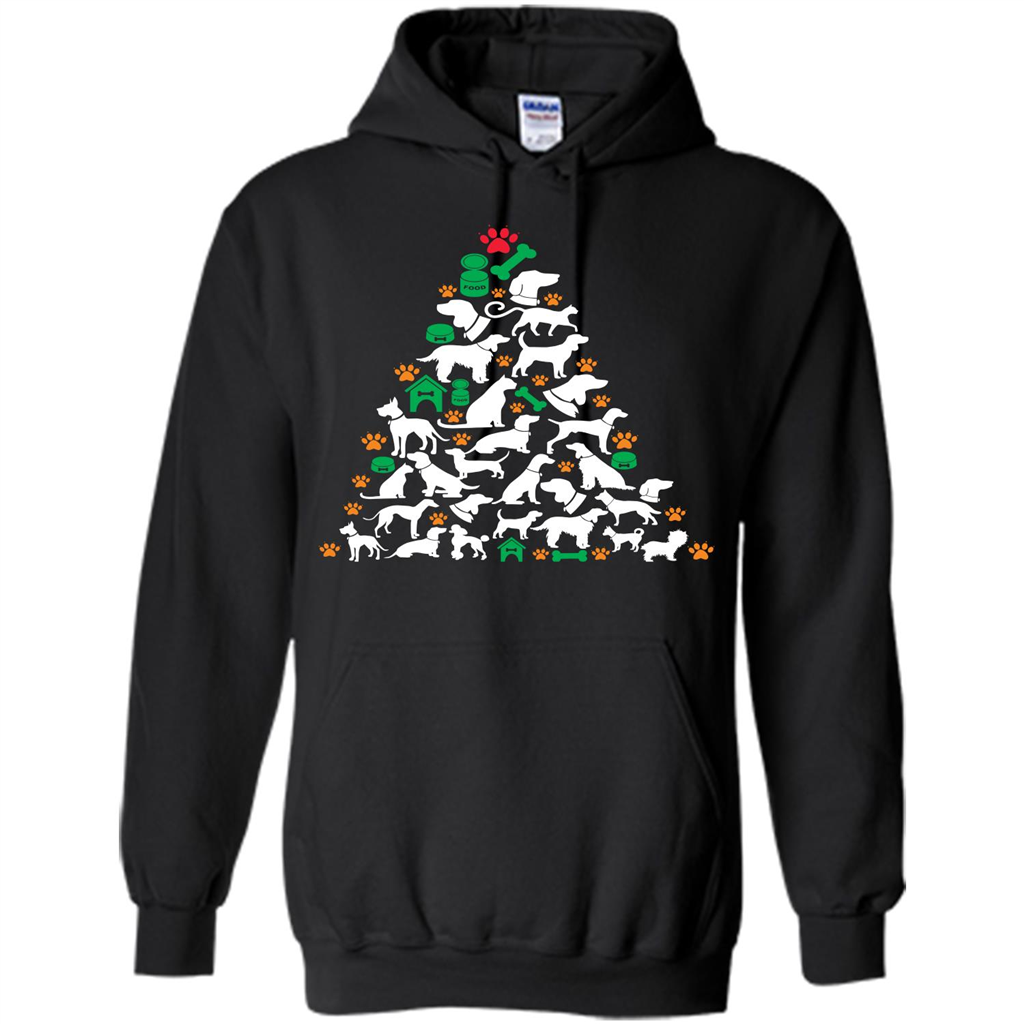 Christmas T-shirt Dog Lover Person Christmas Tree T-shirt Orange