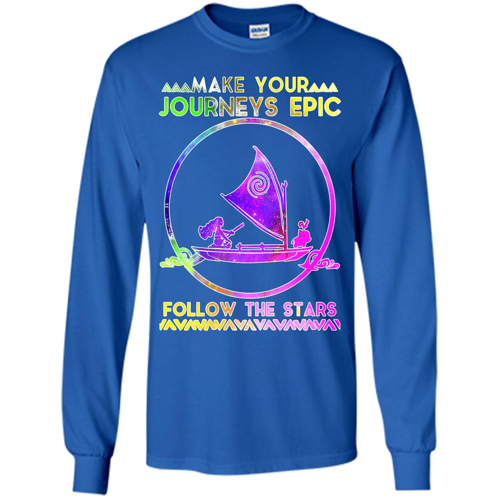Movie T-shirt Make Your Journeys Epic Follow The Stars Royal