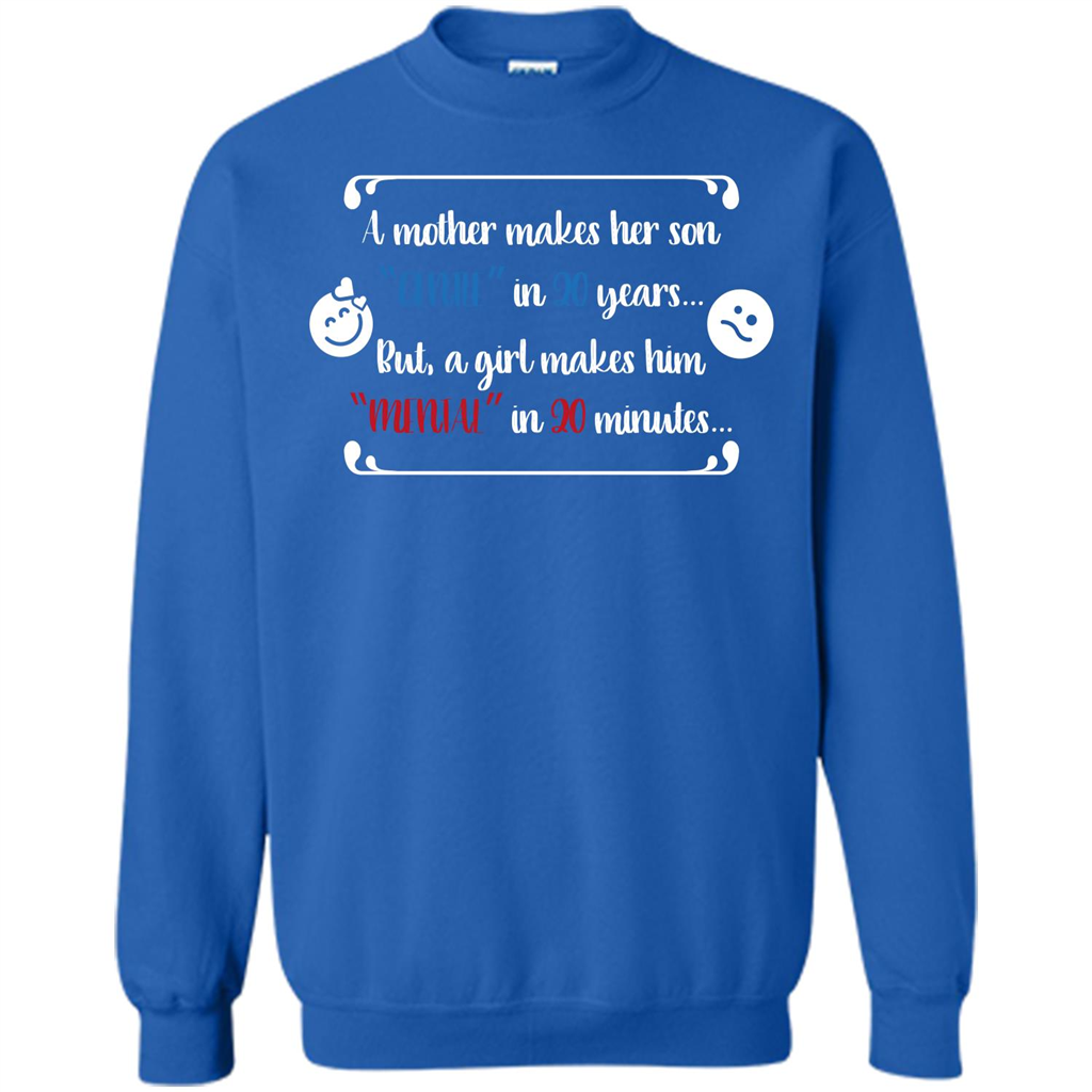 Funny T-shirt A Girl Makes Him Mental In 20 Minuutes Royal