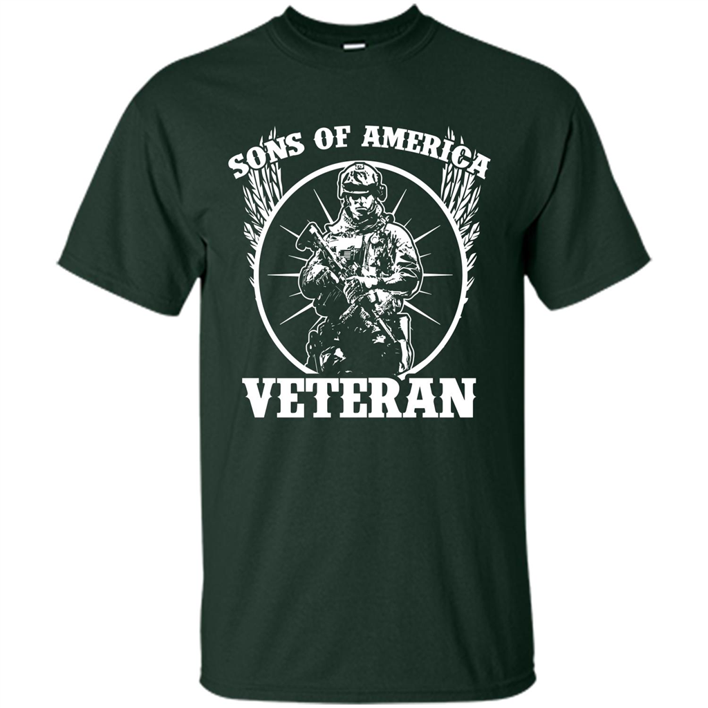 Military T-shirt Sons Of America Veteran Forest Green
