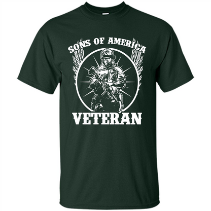 Military T-shirt Sons Of America Veteran Forest Green