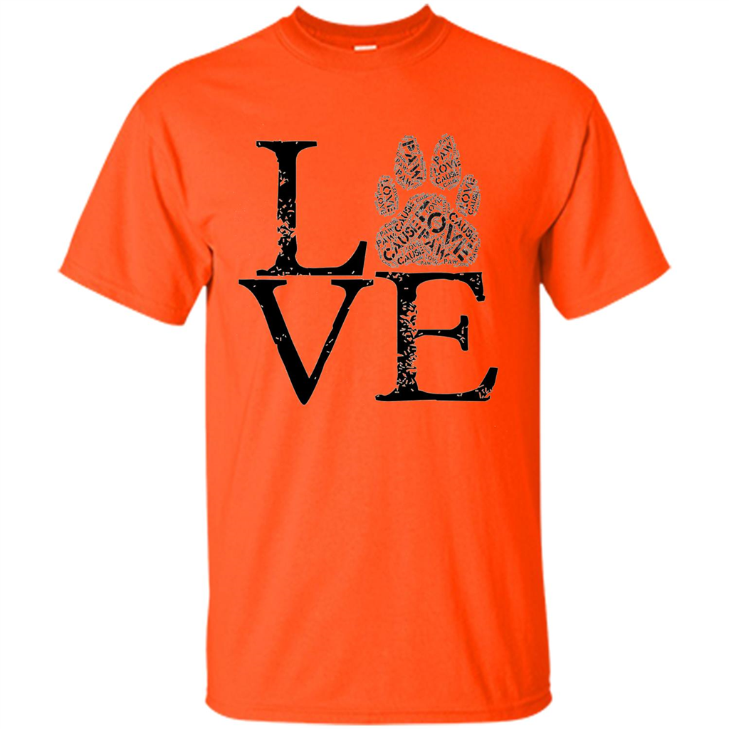 Paw T-shirt Animal Lover T-shirt Orange