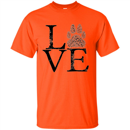 Paw T-shirt Animal Lover T-shirt Orange