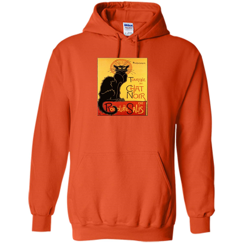 Vintage Poster Le Chat Noir - The Black Cat T-shirt Orange