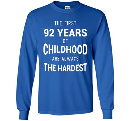 Funny 92nd Birthday Joke Gift 92 Years Old Novelty Gag Shirt cool shirt Royal
