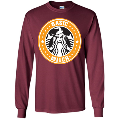 Halloween T-shirt Basic Witch T-shirt Maroon